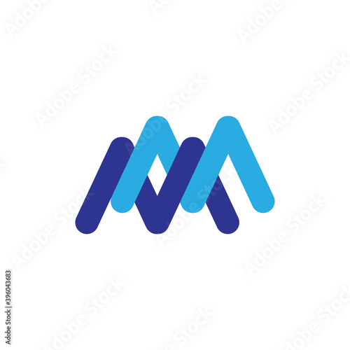 MM letter logo design vector