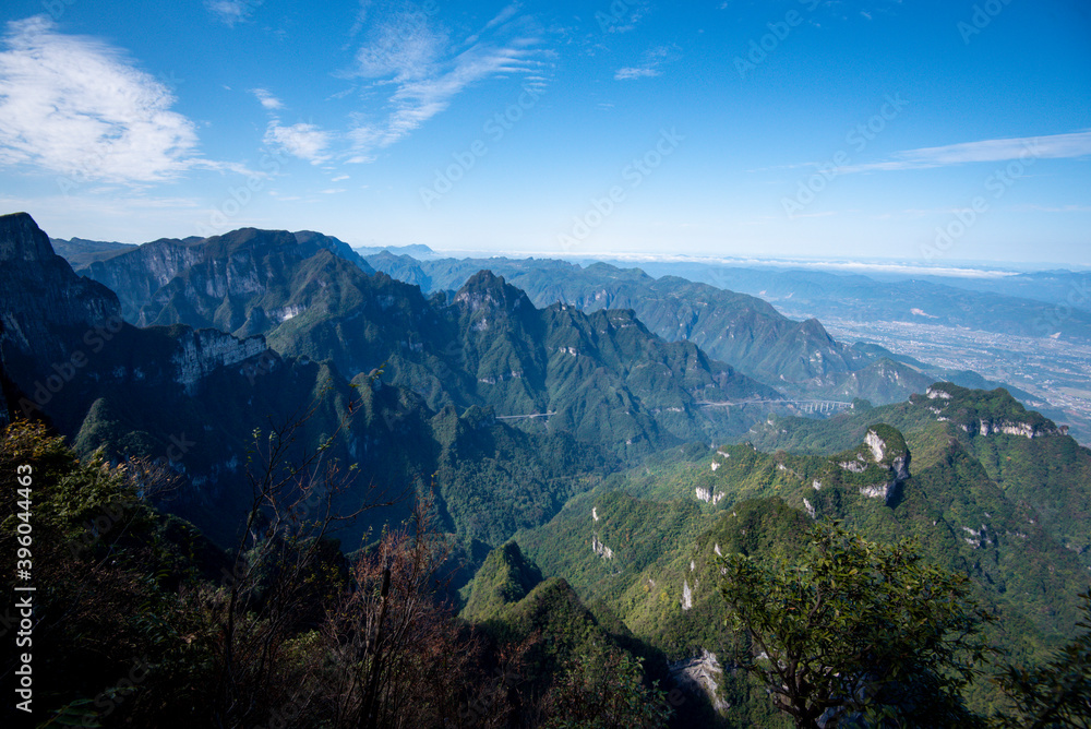 Beautiful landscape of Tianmen mountain national park, Hunan province, Zhangjiajie, China