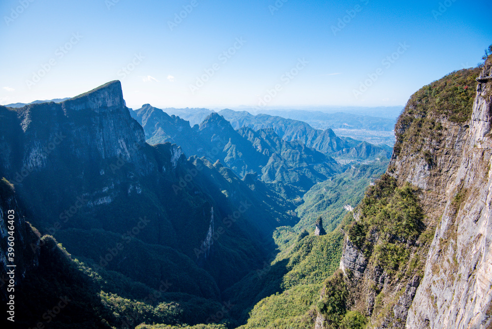 Beautiful landscape of Tianmen mountain national park, Hunan province, Zhangjiajie, China