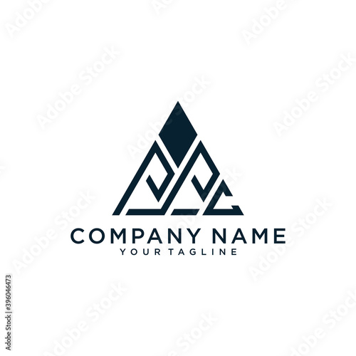 Initial PPC logo design simple modern template