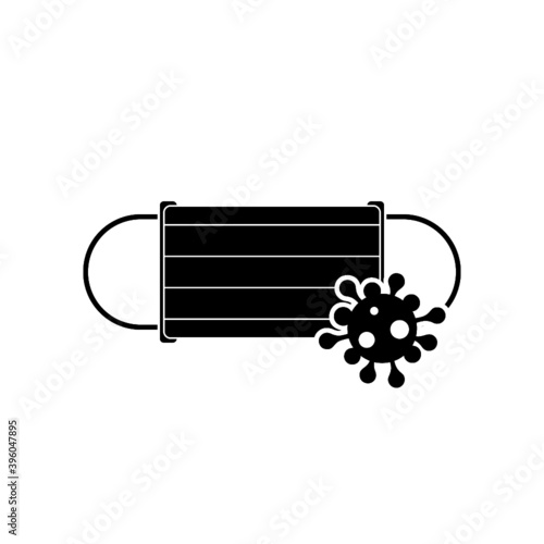 Mask prevention virus icon isolated on white background