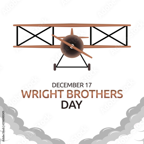 vector graphic of wright brothers day good for  wright brothers day celebration. flat design. flyer design.flat illustration.