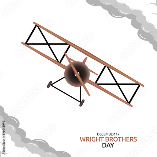 vector graphic of wright brothers day good for  wright brothers day celebration. flat design. flyer design.flat illustration. photo