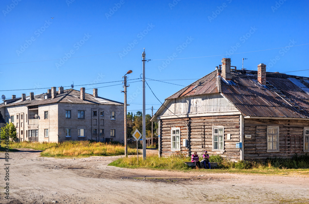 Local residents of the Solovetsky Islands at house Local residents of the Solovetsky Islands at house