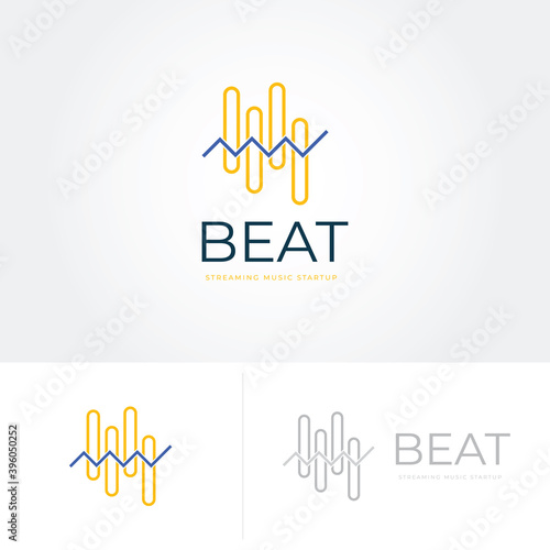 Beat logo template icon vector design