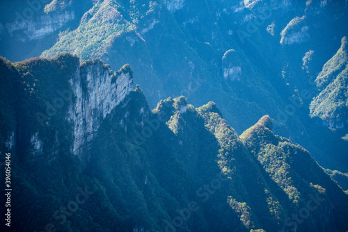 Beautiful landscape of Tianmen mountain national park  Hunan province  Zhangjiajie The Heaven Gate of Tianmen Shan  mountain in china