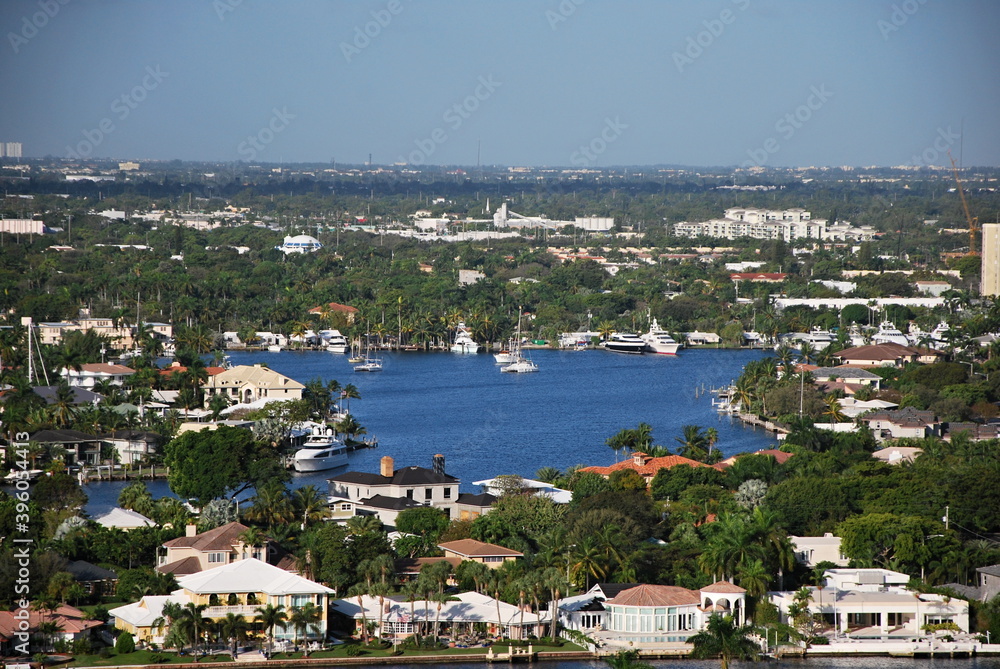 Skyline von Fort Lauderdale am Atlantik, Florida