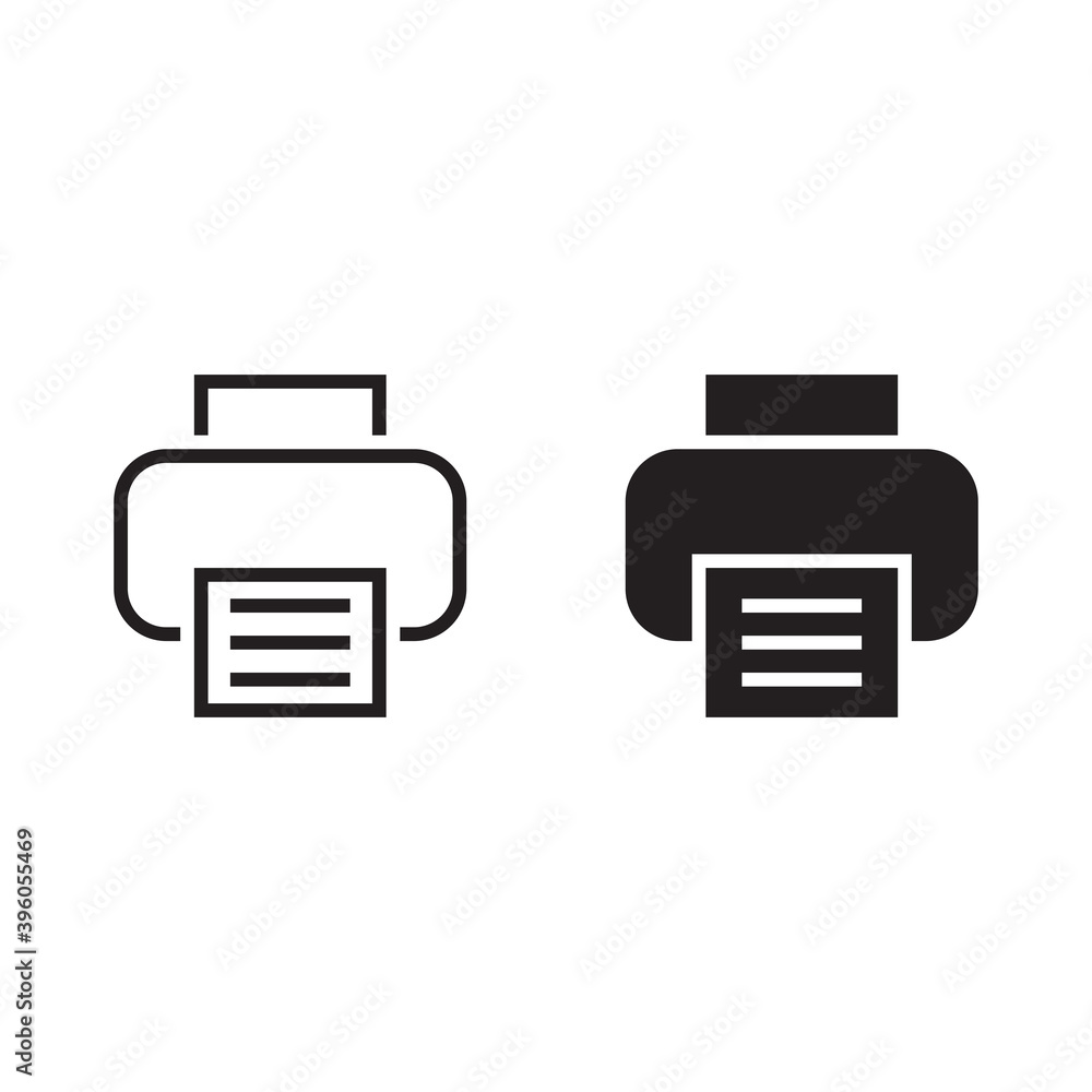 Printer icon. Vector illustration. Printer icon. Vector illustration.