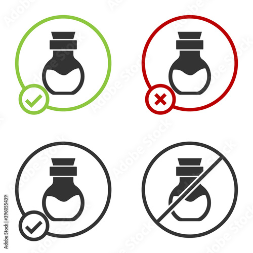 Poison in bottle icon isolated on white background. Bottle of poison or poisonous chemical toxin. Vector.