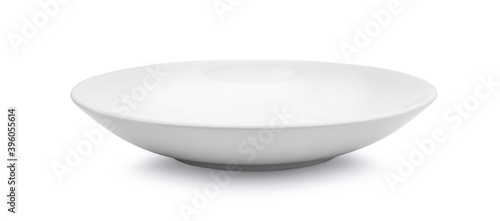 white plate isolated on a white background.