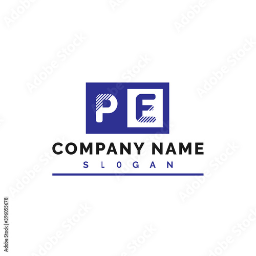 PE Logo Design. PE Letter Logo Vector Illustration - Vector