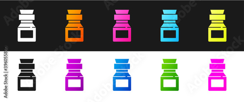 Poison in bottle icon isolated on white background. Bottle of poison or poisonous chemical toxin. Vector.