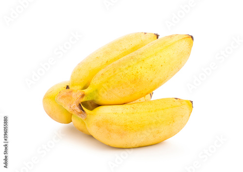 banana cluster isolated on white background.