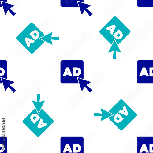 Blue Advertising icon isolated seamless pattern on white background. Concept of marketing and promotion process. Responsive ads. Social media advertising. Vector. Free Download Blue Advertising icon isolated seamless pattern on white background. Concept of marketing and promotion process. Responsive ads. Social media advertising. Vector. - GFXLoad