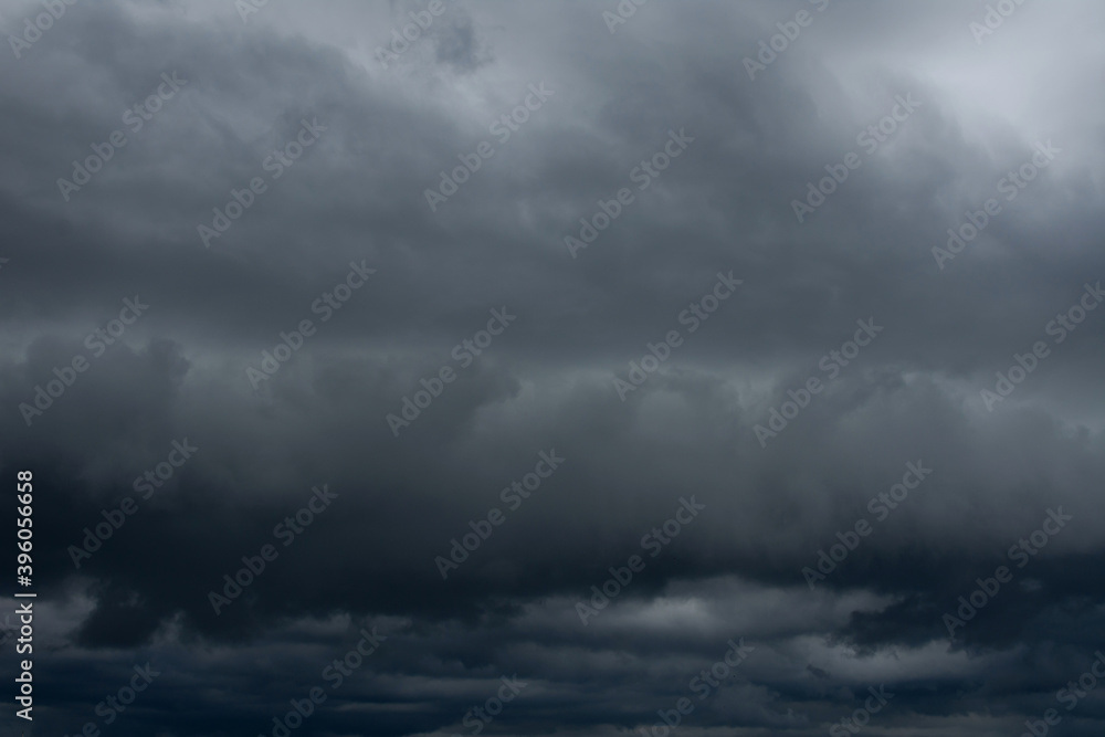 Dark rain storm clouds before heavy rain.