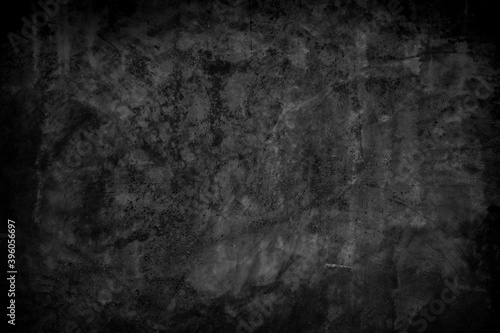 Black polished concrete wall texture background. Rough concrete grunge surface.