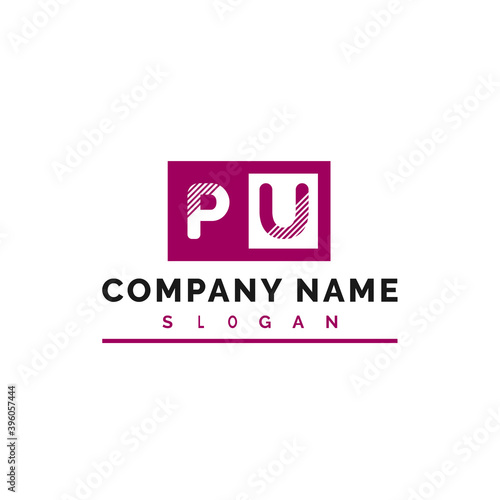 PU Logo Design. PU Letter Logo Vector Illustration - Vector