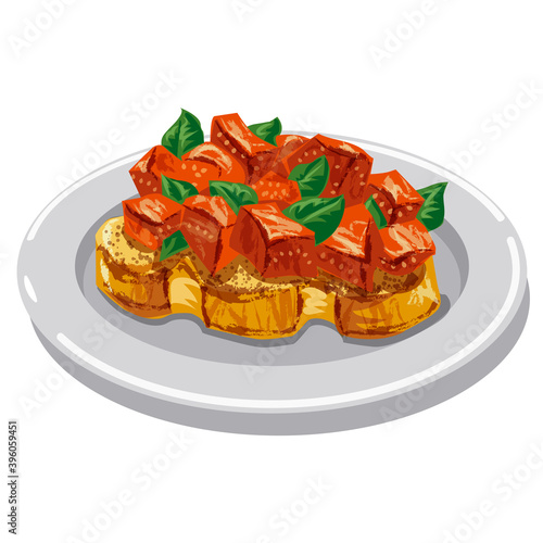 traditional italian bruschetta