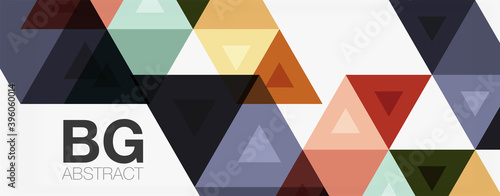 Mosaic triangle pattern abstract background for cover, banner, flyer and poster and other template