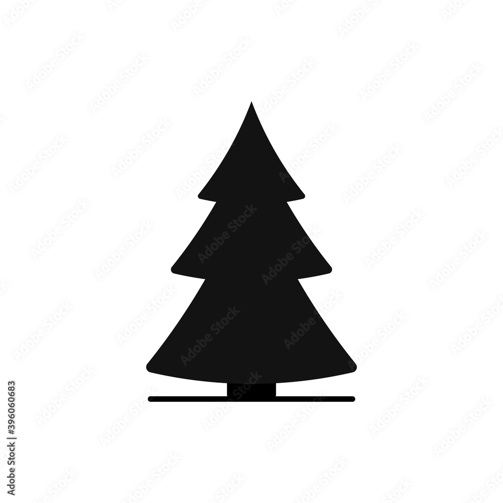 Christmas tree icon, isolated Xmas fir symbol, graphic design template, vector illustration Christmas tree icon, isolated Xmas fir symbol, graphic design template, vector illustration
