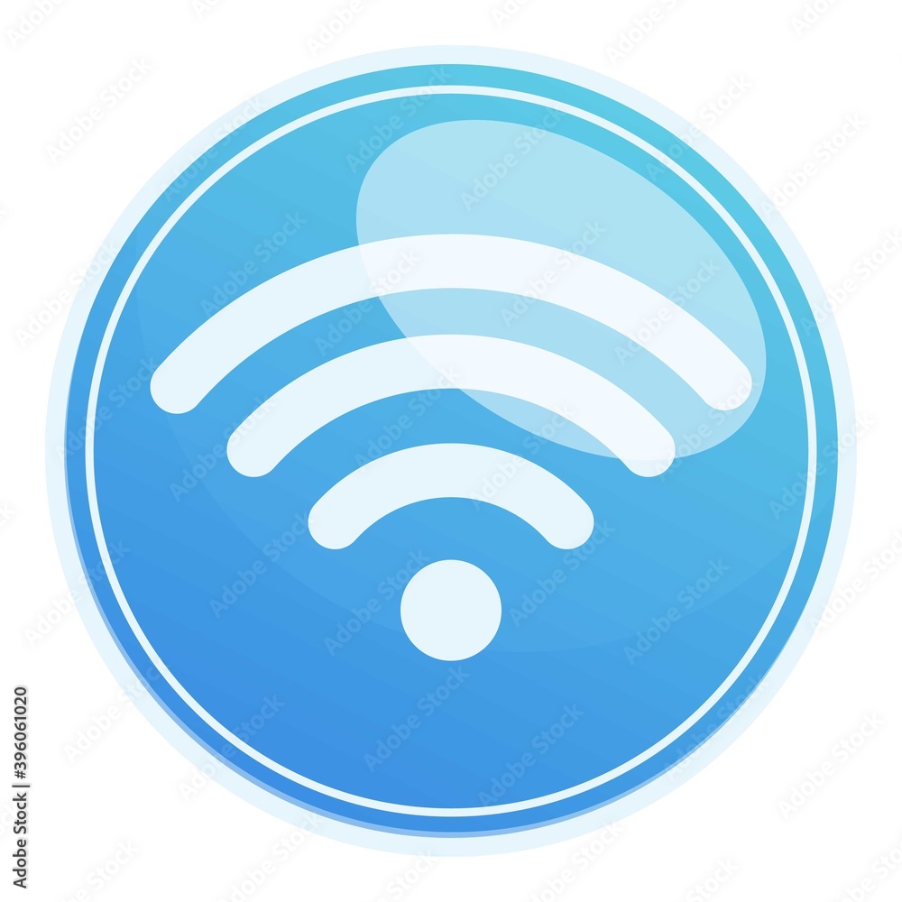 Free wifi connect zone icon. Cartoon of free wifi connect zone vector icon for web design isolated on white background Free wifi connect zone icon. Cartoon of free wifi connect zone vector icon for web design isolated on white background