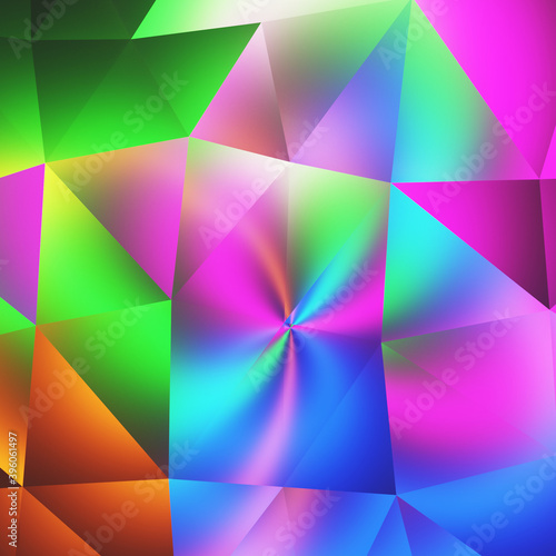 bstract metallic triangular colorful background with copy space