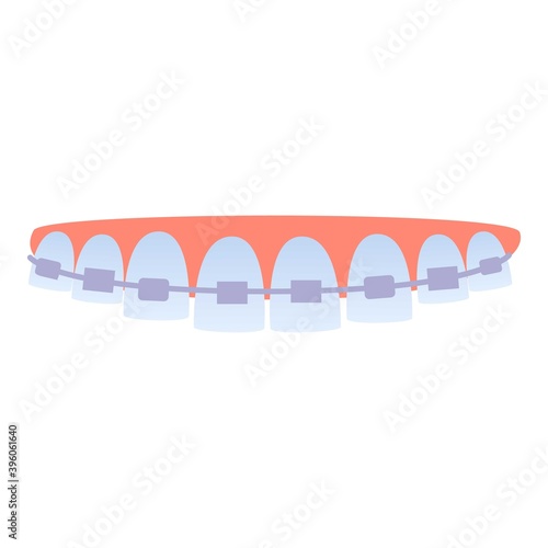Tooth braces invisible icon. Cartoon of tooth braces invisible vector icon for web design isolated on white background