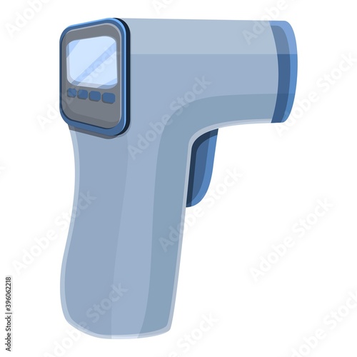 Gun digital thermometer icon. Cartoon of gun digital thermometer vector icon for web design isolated on white background