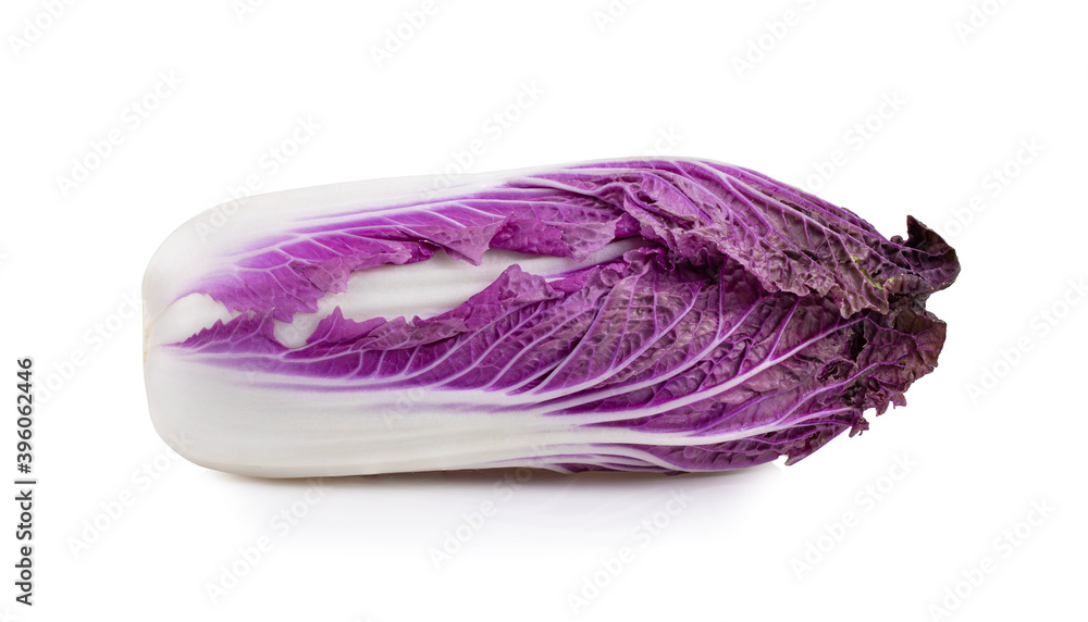purple chinese cabbage on white background purple chinese cabbage on white background