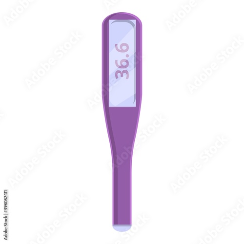 Scanner digital thermometer icon. Cartoon of scanner digital thermometer vector icon for web design isolated on white background