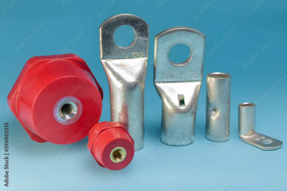 Cable lugs. Connecting electrical cables of different voltages