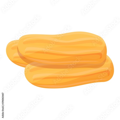 Turkish eclair icon. Cartoon of turkish eclair vector icon for web design isolated on white background
