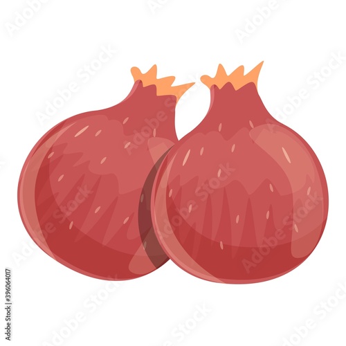 Turkish pomegranate icon. Cartoon of turkish pomegranate vector icon for web design isolated on white background