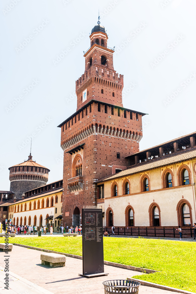 Castello Sforzesco (Sforza Castle) in Milan city.