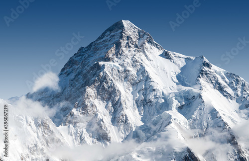 Snowcapped K2 mountain, the second highest peak on the earth  photo
