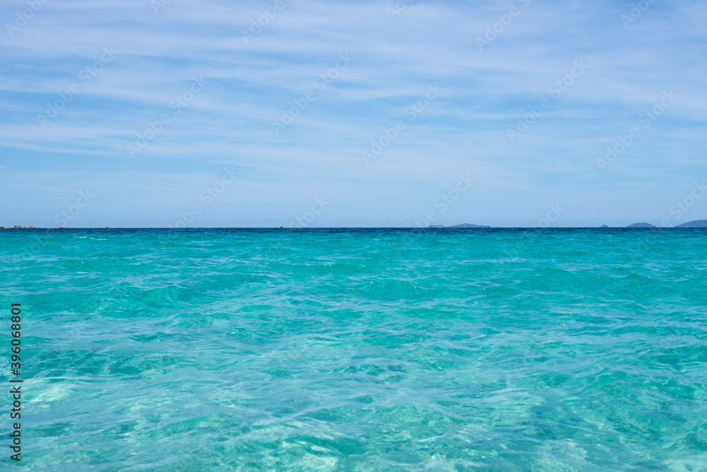 the most beautiful beach in the world, with very white silver sand, clear and clean with no people or tourists around, warm turquoise blue water superb destination Corsica the island of beauty