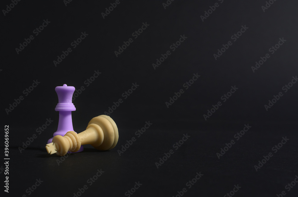 Purple queen chess piece