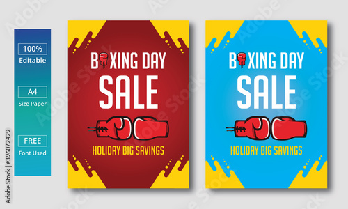 Shopping Discount Boxing Day sale template. a set of colorful labels.