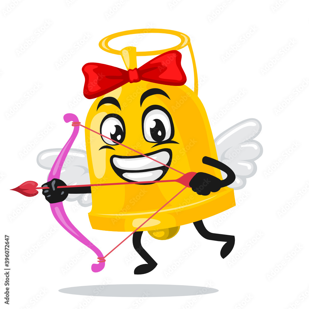 vector illustration of bell mascot or character vector illustration of bell mascot or character