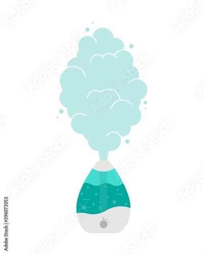 Humidifier microclimate for home vector flat illustration