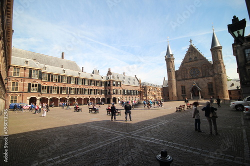 The Binnenhof, government center with the Ridderzaal and the government second chamber and senate