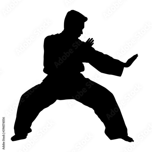 Silhouette of Silat Martial Arts