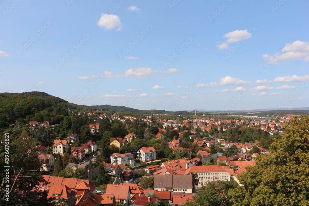 Blick vom Schloss auf Blankenburg