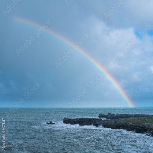 Rainbow, Cantabrian Sea, Islares, Castro Urdiales Municipality, Cantabria, Spain, Europe