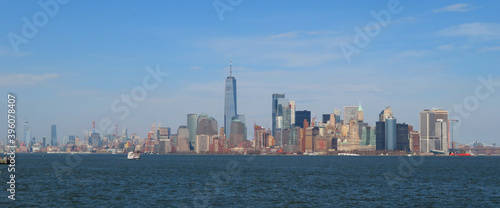 New York city Lower Manhattan skyline cityscape in New York USA