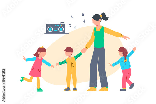 Kindergarten Flat Composition