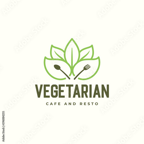 Lotus with spoon and fork concept for indian food