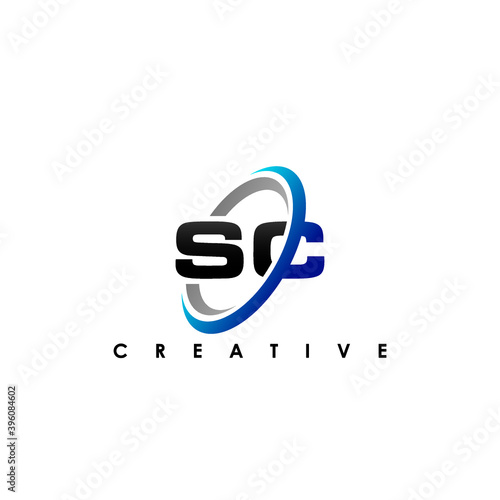 SC Letter Initial Logo Design Template Vector Illustration