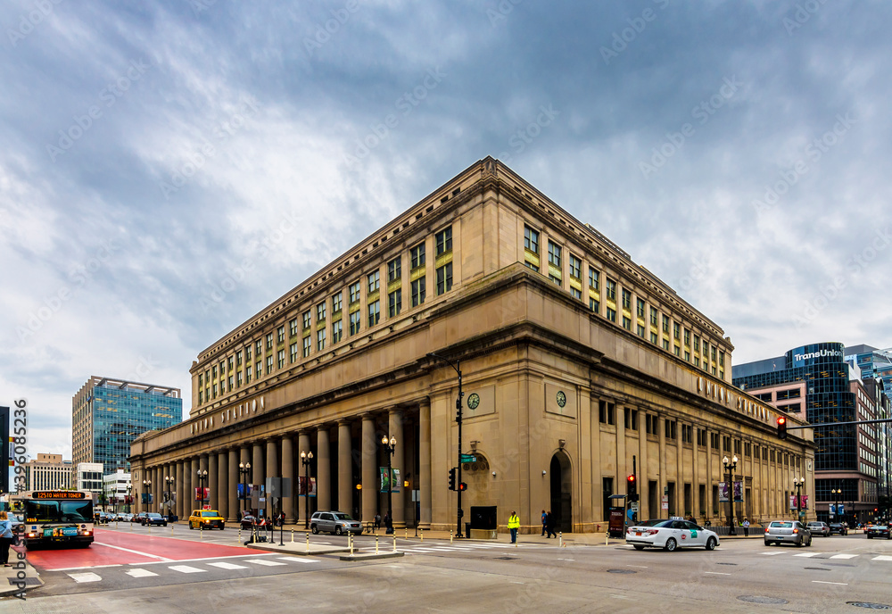 Chicago City street view in USA Chicago City street view in USA
