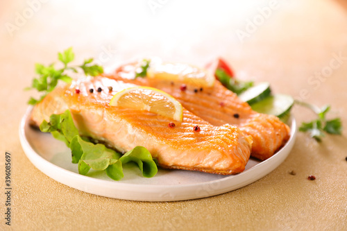 grilled salmon fish fillet